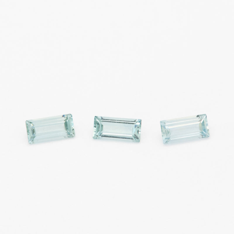 4x2 to 5x2.5mm Light Teal Montana Sapphire Baguettes