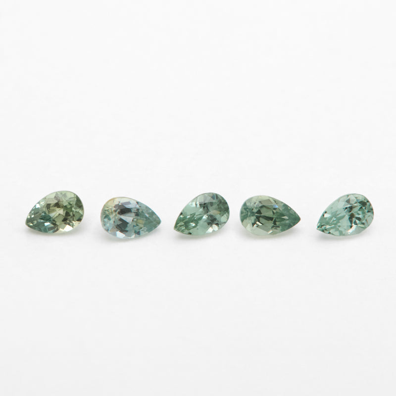3x2mm Dark Green Montana Sapphire Pears