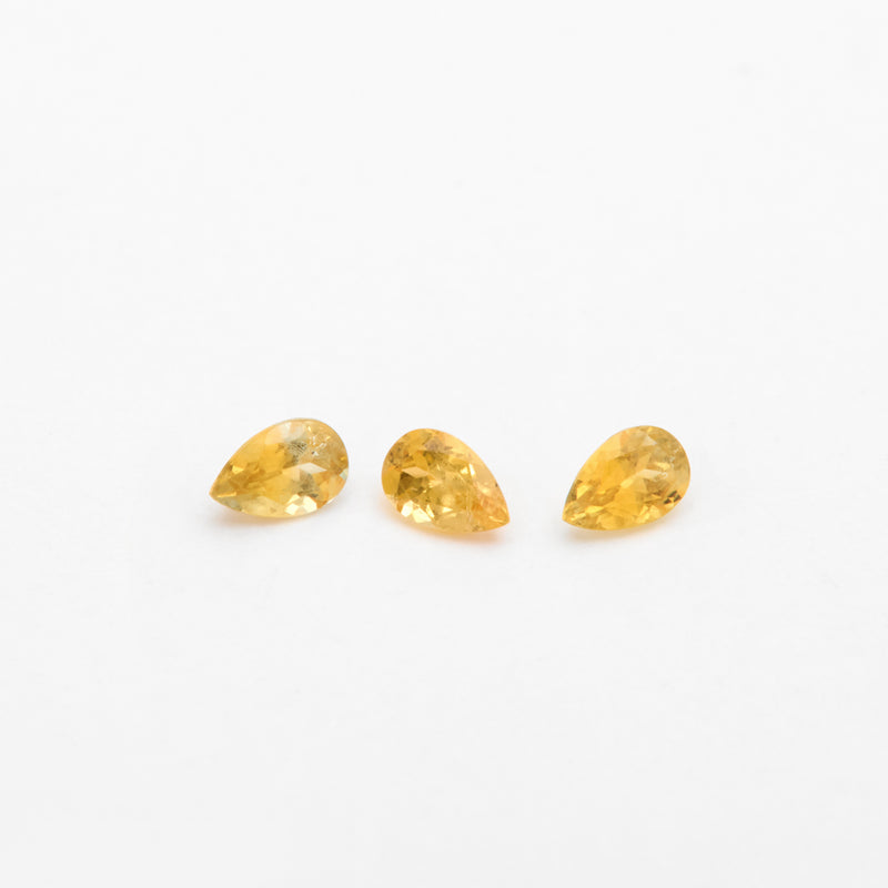 3x2mm Dark Yellow Montana Sapphire Pears