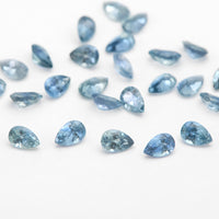 3x2 to 4x2.5mm Medium Blue Montana Sapphire Pears