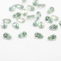 3x2 to 4x2.5mm Medium Green Montana Sapphire Pears