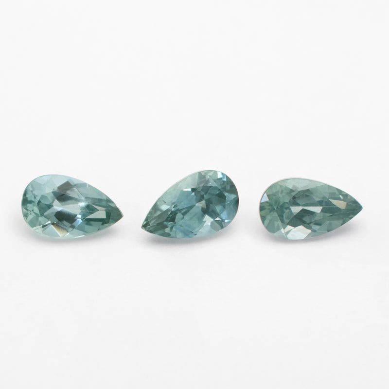 5x3 to 6x4mm Medium Teal Montana Sapphire Pears