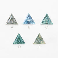 0.39 to 0.52 carat One-of-a-Kind Montana Sapphire Pointed Triangles