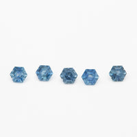 3 to 3.5mm Dark Blue Montana Sapphire Hexagons