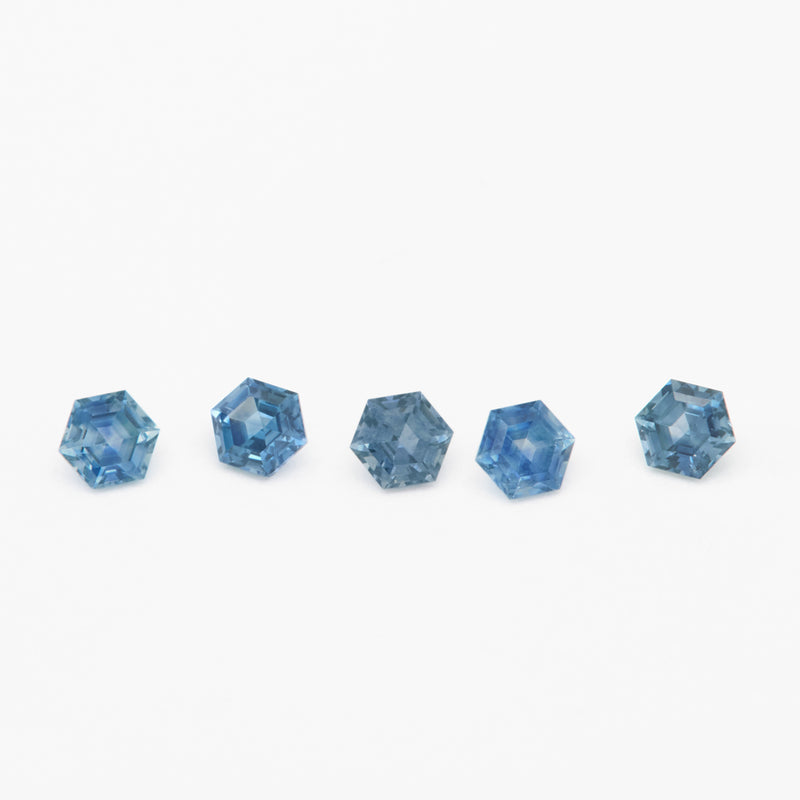3 to 3.5mm Dark Blue Montana Sapphire Hexagons