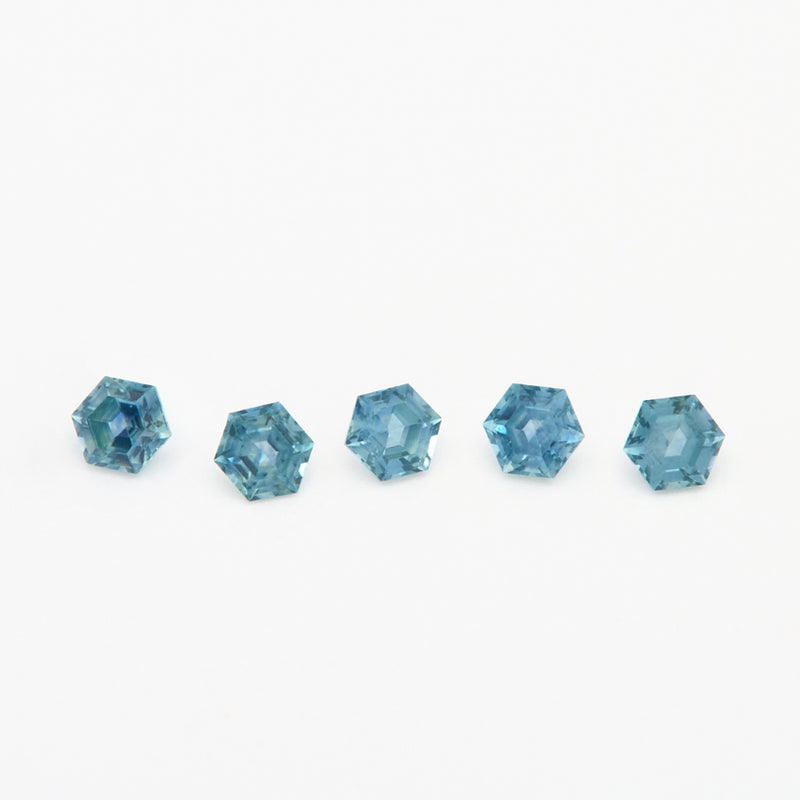 3 to 3.5mm Dark Denim Montana Sapphire Hexagons