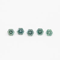 3 to 3.5mm Dark Green Montana Sapphire Hexagons