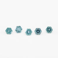 3 to 3.5mm Dark Teal Montana Sapphire Hexagons