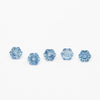3 to 3.5mm Medium Blue Montana Sapphire Hexagons