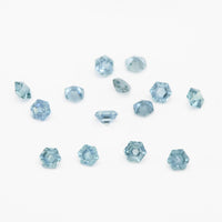 3 to 3.5mm Medium Denim Montana Sapphire Hexagons