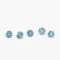 3 to 3.5mm Medium Denim Montana Sapphire Hexagons