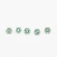 3 to 3.5mm Medium Green Montana Sapphire Hexagons