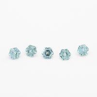 3 to 3.5mm Medium Teal Montana Sapphire Hexagons