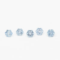 3 to 3.5mm Light Blue Montana Sapphire Hexagons