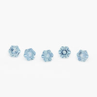 3 to 3.5mm Light Denim Montana Sapphire Hexagons