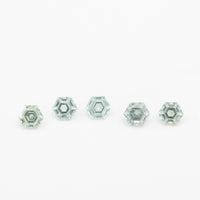 3 to 3.5mm Light Green Montana Sapphire Hexagons