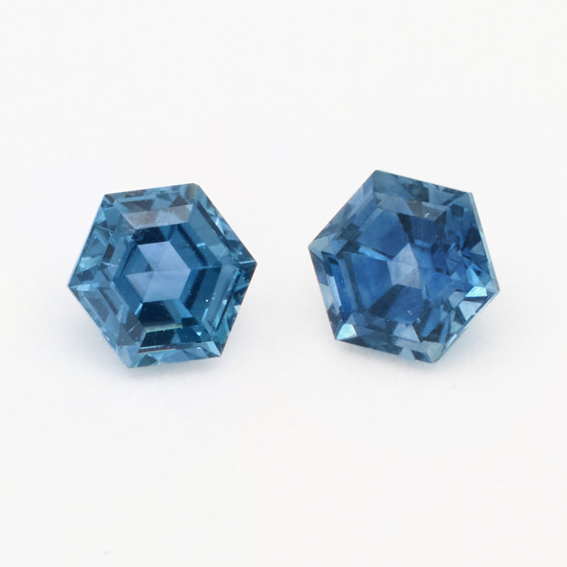 4mm Dark Blue Montana Sapphire Hexagons