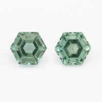 4mm Dark Green Montana Sapphire Hexagons