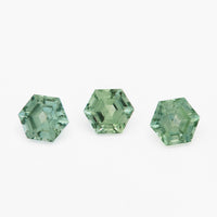 4mm Dark Green Montana Sapphire Hexagons