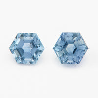 4 to 5.5mm Medium Blue Montana Sapphire Hexagons