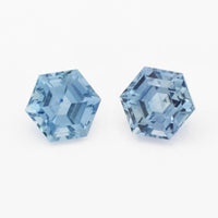 4 to 5.5mm Medium Blue Montana Sapphire Hexagons