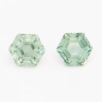 4 to 5mm Medium Green Montana Sapphire Hexagons