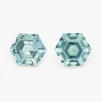 4 to 5.5mm Medium Teal Montana Sapphire Hexagons