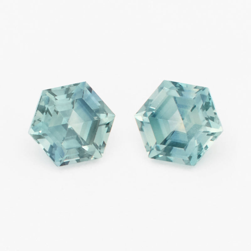 4 to 5.5mm Medium Teal Montana Sapphire Hexagons