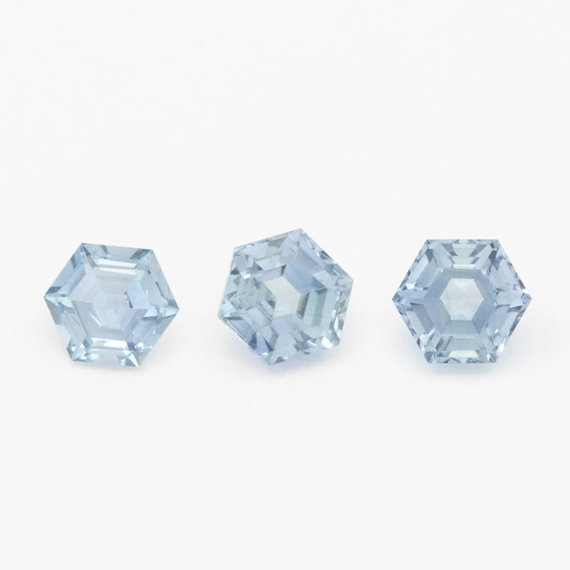 4 to 5mm Light Blue Montana Sapphire Hexagons