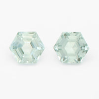4 to 5mm Light Green Montana Sapphire Hexagons