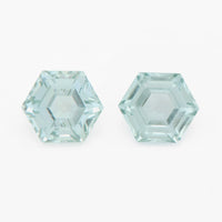 4 to 5.5mm Light Teal Montana Sapphire Hexagons