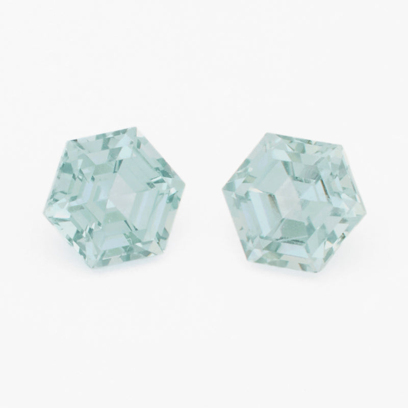 4 to 5.5mm Light Teal Montana Sapphire Hexagons
