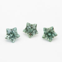 4 to 4.5mm Dark Green Montana Sapphire Star Cuts