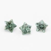 4 to 4.5mm Dark Green Montana Sapphire Star Cuts