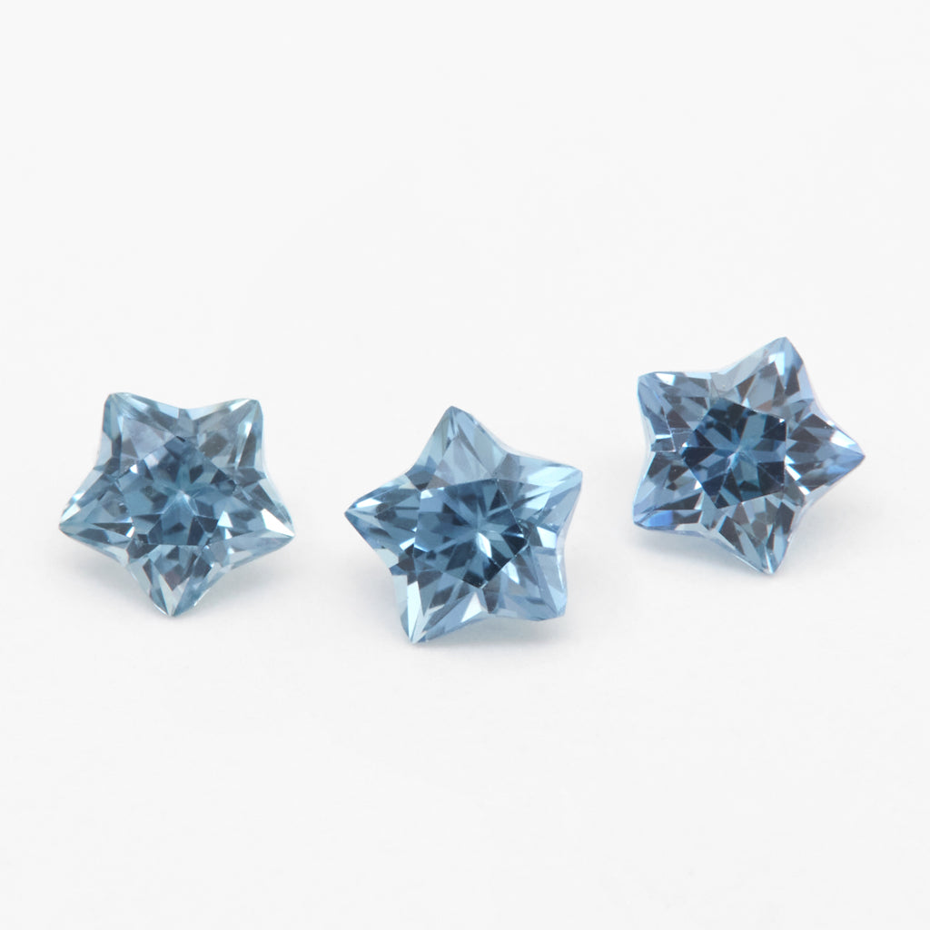 3.5 to 5mm Medium Blue Montana Sapphire Star Cuts