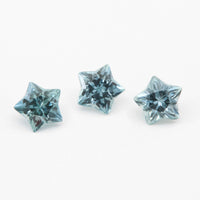 3.5 to 5mm Medium Denim Montana Sapphire Star Cuts