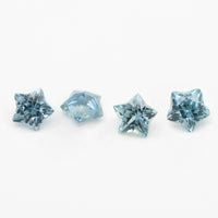3.5 to 5mm Medium Denim Montana Sapphire Star Cuts