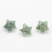 3.5 to 5mm Medium Green Montana Sapphire Star Cuts