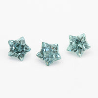 3.5 to 5mm Medium Teal Montana Sapphire Star Cuts