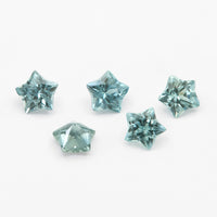 3.5 to 5mm Medium Teal Montana Sapphire Star Cuts