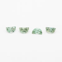 5x3 to 6x4mm Medium Green Montana Sapphire Half Moons