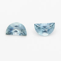 5x3 to 6x4mm Light Denim Montana Sapphire Half Moons