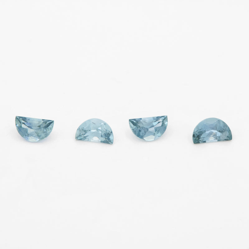 5x3 to 6x4mm Light Denim Montana Sapphire Half Moons