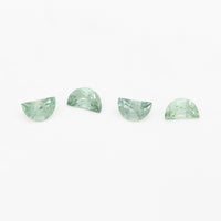 5x3 to 6x4mm Light Green Montana Sapphire Half Moons