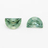 5x3 to 6x4mm Dark Green Montana Sapphire Half Moons