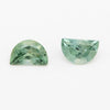 5x3 to 6x4mm Dark Green Montana Sapphire Half Moons