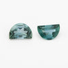 5x3 to 6x4mm Dark Teal Montana Sapphire Half Moons