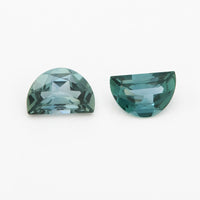 5x3 to 6x4mm Dark Teal Montana Sapphire Half Moons