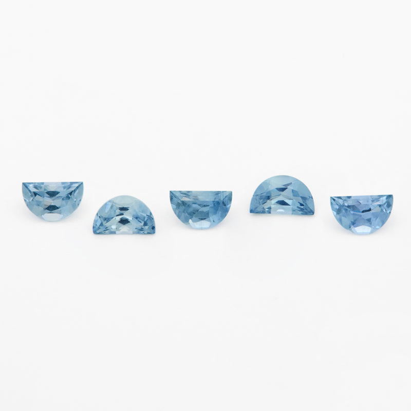 5x3 to 6x4mm Medium Blue Montana Sapphire Half Moons