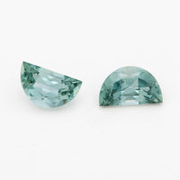 5x3 to 6x4mm Medium Teal Montana Sapphire Half Moons